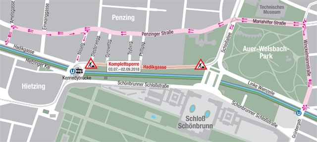 Sperre Hadikgasse - Umleitung ©https://www.wien.gv.at/verkehr-stadtentwicklung/sperre-hadikgasse.html